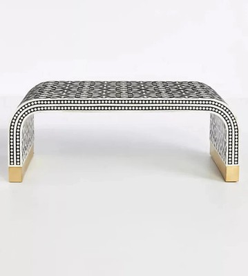 Wooden Bone Inlay Coffee Table / Nightstand / Indian Design