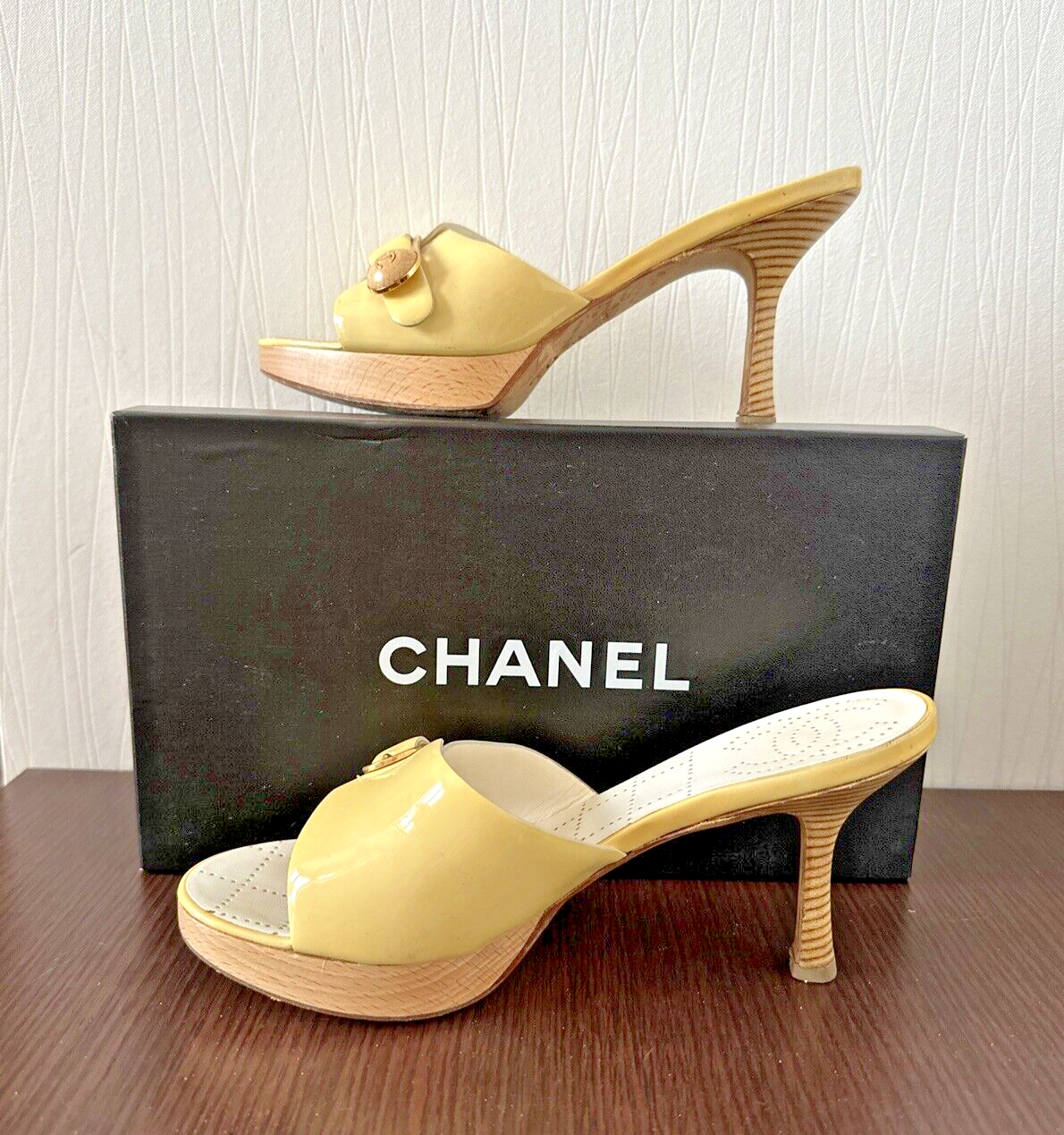 シャネル ハイヒール CHANEL シャネル 38サイズ ヒール10cm ハイヒール - メルカリ