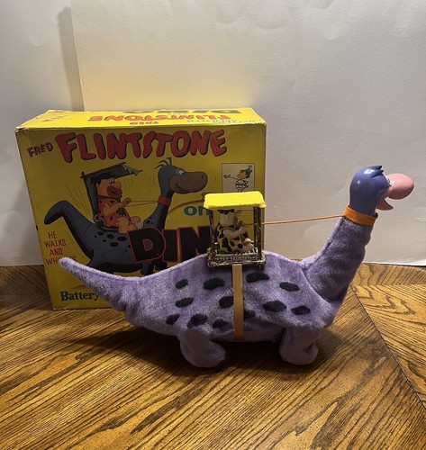 60〜70sフリントストーン ディノ&ペブルス バーニー&バンバン コインバンク Hanna Barbera Flintstones Blue Dino & Pebbles Coin Bank Doll