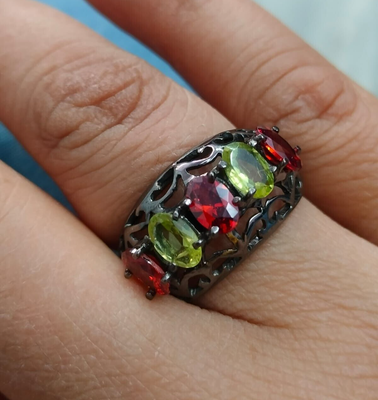 Peridot and garnet jewelry sale