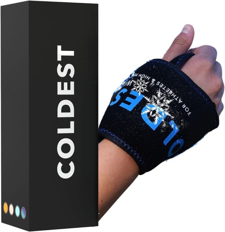 Coldest Wrist Ice Pack Hand Support Reusable Flexible - Best Cold Therapy Relief