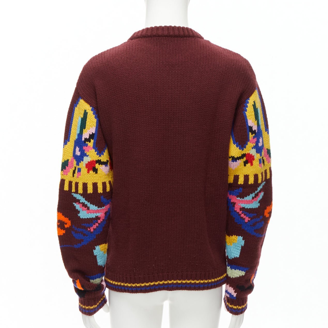 PRADA 2018 multicolour graphic virgin wool cashmere crew PRADA 2018 multicolour graphic virgin wool cashmere crew