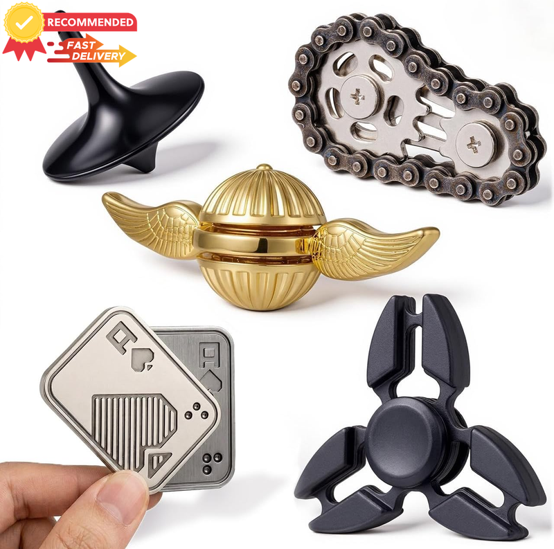 5 Pcs Metal Fidget Spinner EDC Stress Relief Toys Handheld Anxiety Office Desk