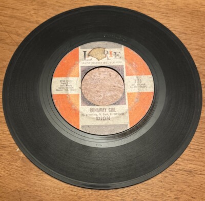 DION Runaround Sue/Runaway Girl 45 7'' POP ROCK Record Vinyl Laurie Records