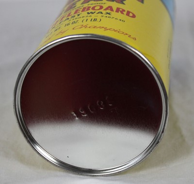 Lot of 5 Vtg Sun-Glo Brown Bear Shuffleboard Fast Wax Cans Each 16oz Store Stock