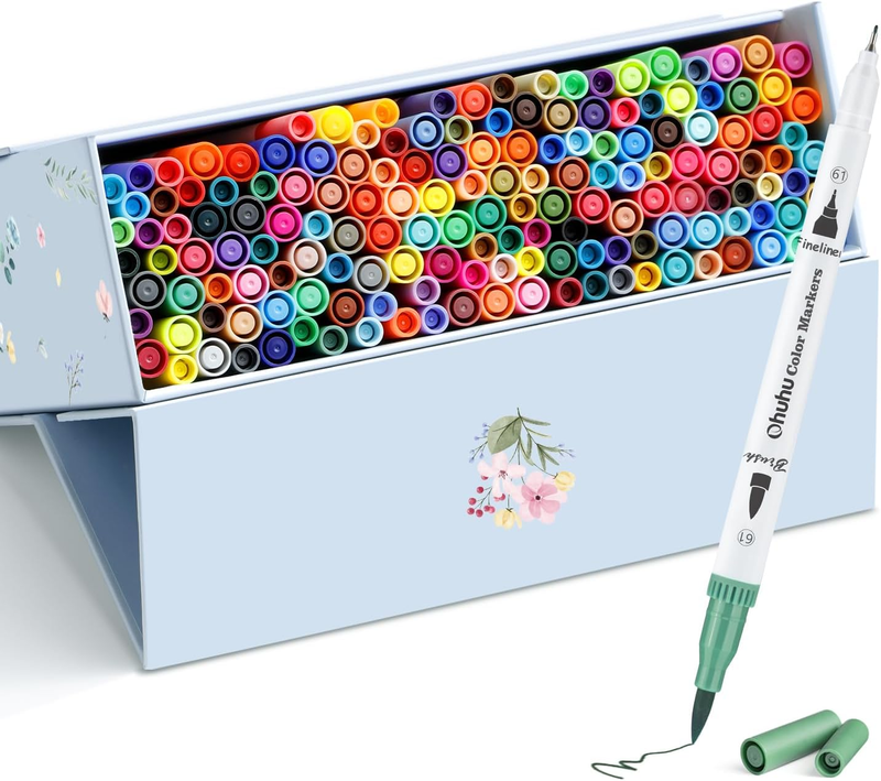 For Adult Coloring Books: 160 Colors Coloring Markers Dual T