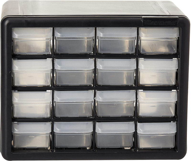 16 Drawers Plastic Parts Cabinet Hardware Organizer Craft Storage Container Bin