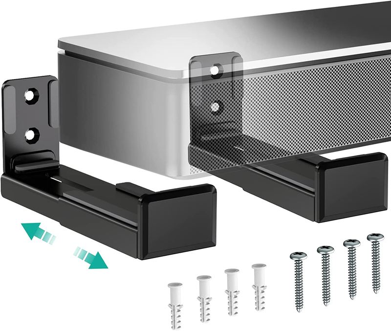 WALI Universal Soundbar Wall Mount, Center Channel Speaker Wall Mount Dual Brack