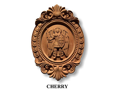 St. Michael Hand Crafted Hardwood Religious Icon in Oval Frame