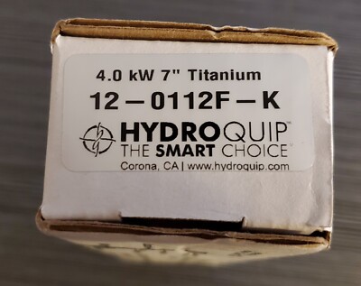 Hydroquip Universal Replacement Heating Element 12-0112F-K 4.0 kW 7'' Titanium