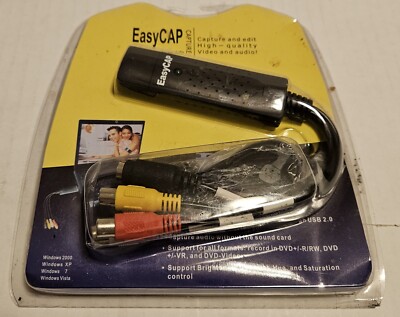 EasyCAP Capture USB 2.0 Video Adapter with Audio Model #DC60 ** BRAND NEW *