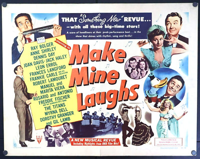 Original Half Sheet Movie Poster (22'' x 28'') for '' Make Mine Laughs'' - 1949