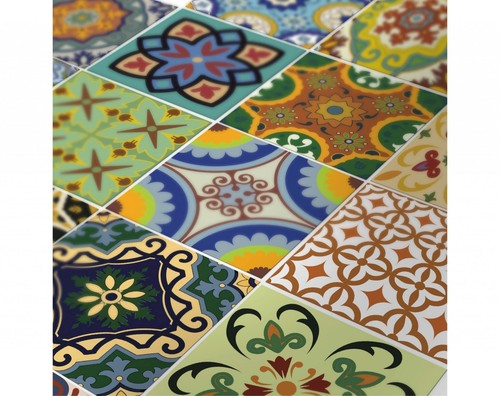 Мозаика Mediterranean Brights 4 X 4 Съемные плитки для снятия и приклеивания