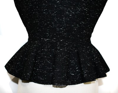 Lilli Ann Suit - New Look 40s 50s Black & White Jacket Skirt - Dramatic Collar