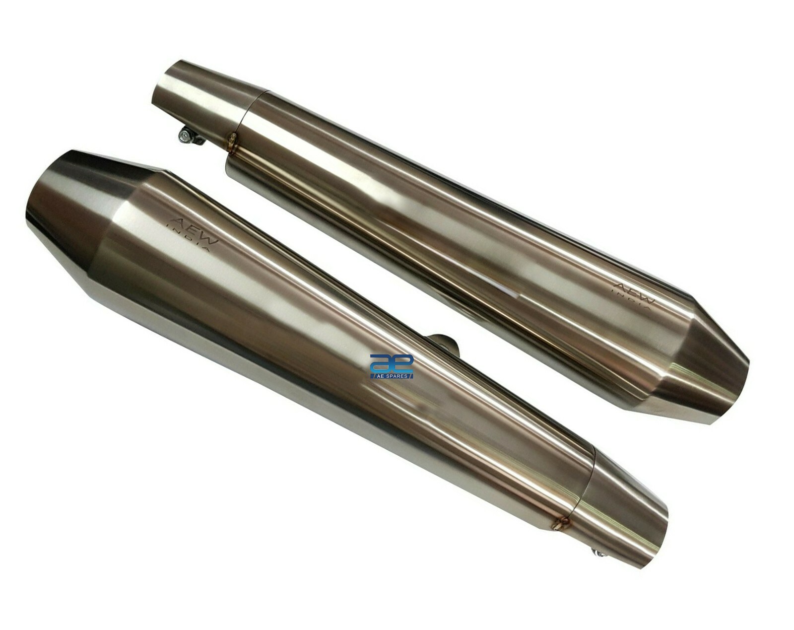 For Royal Enfield Interceptor 650cc S S AEW TE 102 Exhaust Silencer Pair 