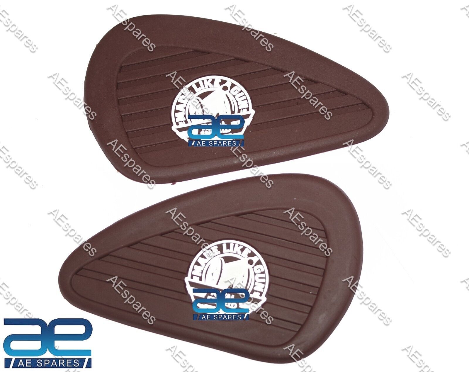 For Royal Enfield Meteor New Classic Reborn 350 Tank Knee Pad Brown & White 