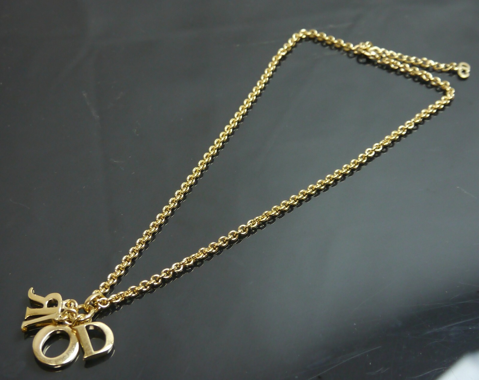 アクセサリー Christian Dior Cross Necklace Vintage CD Christian Dior Necklace cross vintage Metallic Used From