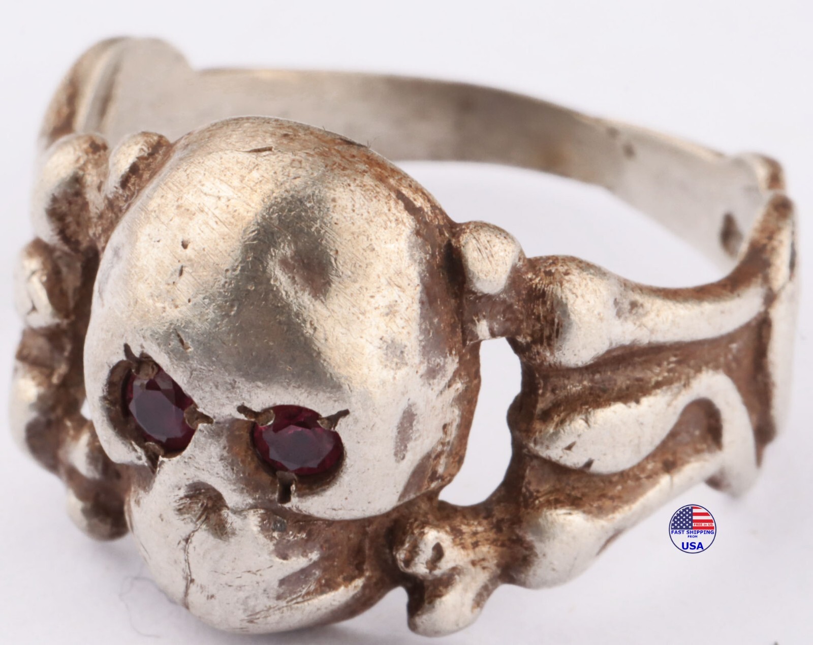 1939’s～★ドイツ国防軍陸軍★Skull Ring★ ミリタリーリング ドイツ国防軍 スカルボーンズ ヴィンテージ シルバー ミリタリー