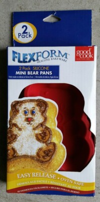 Good Cook Flex Form 2 Pack Silicone Mini Bear Pans