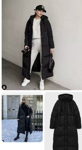 【新品】ZARA ロング丈 ダウンジャケット アノテック　S ブラック org.jpg