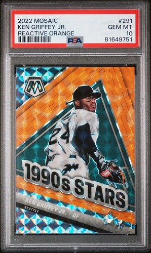 2022 PANINI MOSAIC KEN GRIFFEY JR. REACTIVE ORANGE 1990's