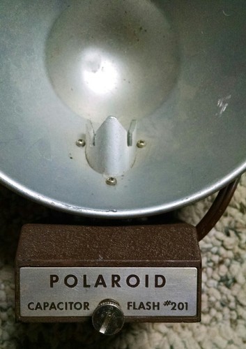 Vintage POLAROID Capacitor Flash Model 201 collectible camera Photography