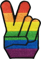 Download COLORFUL TWO FINGERS Peace Victory Sign Rainbow ...
