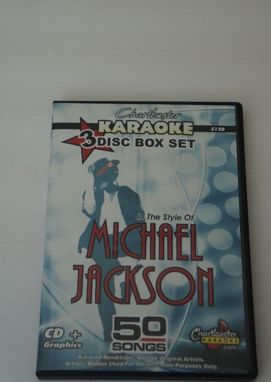 Chartbuster MICHAEL JACKSON Karaoke NEW 3 Disc Box Set CD + Graphics 50 Songs