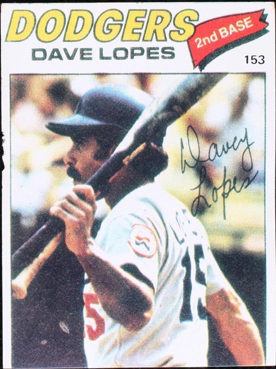 Pegatinas de béisbol venezolanas 1977-78 - Davey Lopes #153