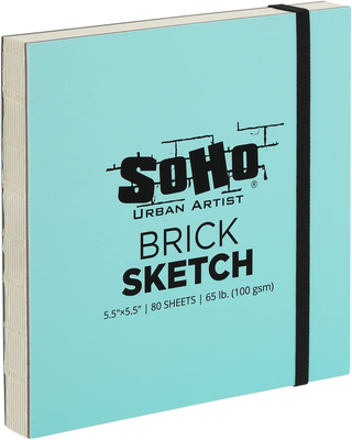 SoHo Urban Artist Brick Sketchbook Journals for Sketching, Drawing, Colored Penc