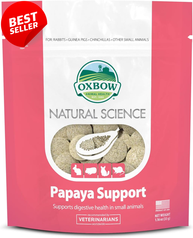 Rabbit & Guinea Pig Papaya Digestive Supplement Timothy Hay 1.16 Oz - US