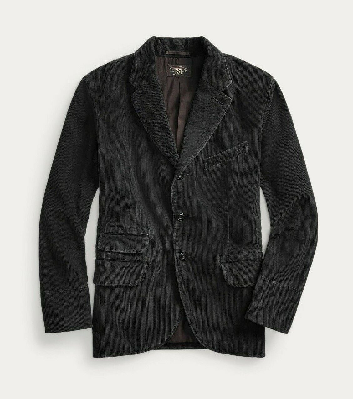 Ralph Lauren RRL Wide-Wale Corduroy Sportcoat Black Jacket Ralph Lauren RRL Wide-Wale Corduroy Sportcoat Black Jacket