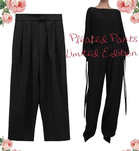 ZARA Pleated Tuxedo Wide-leg Pants, Limited Edition, S/Small