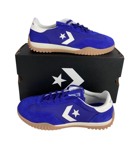 NEW Converse Run Star Trainer Ox Suede Indigo Blue White Mens Size 10 A13358C