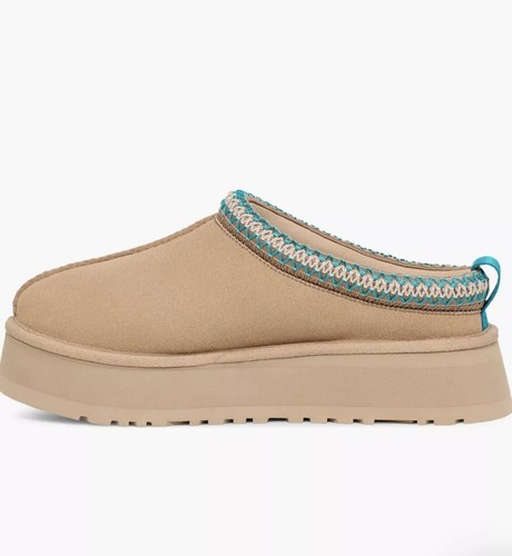 Pre-owned Ugg Size 8- Womens  Tazz Driftwood Platform Clog 1122553-drf Brand Ship Now In Beige