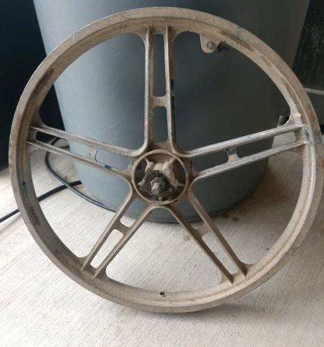 Vintage BMX aluminum Lester mag wheel.