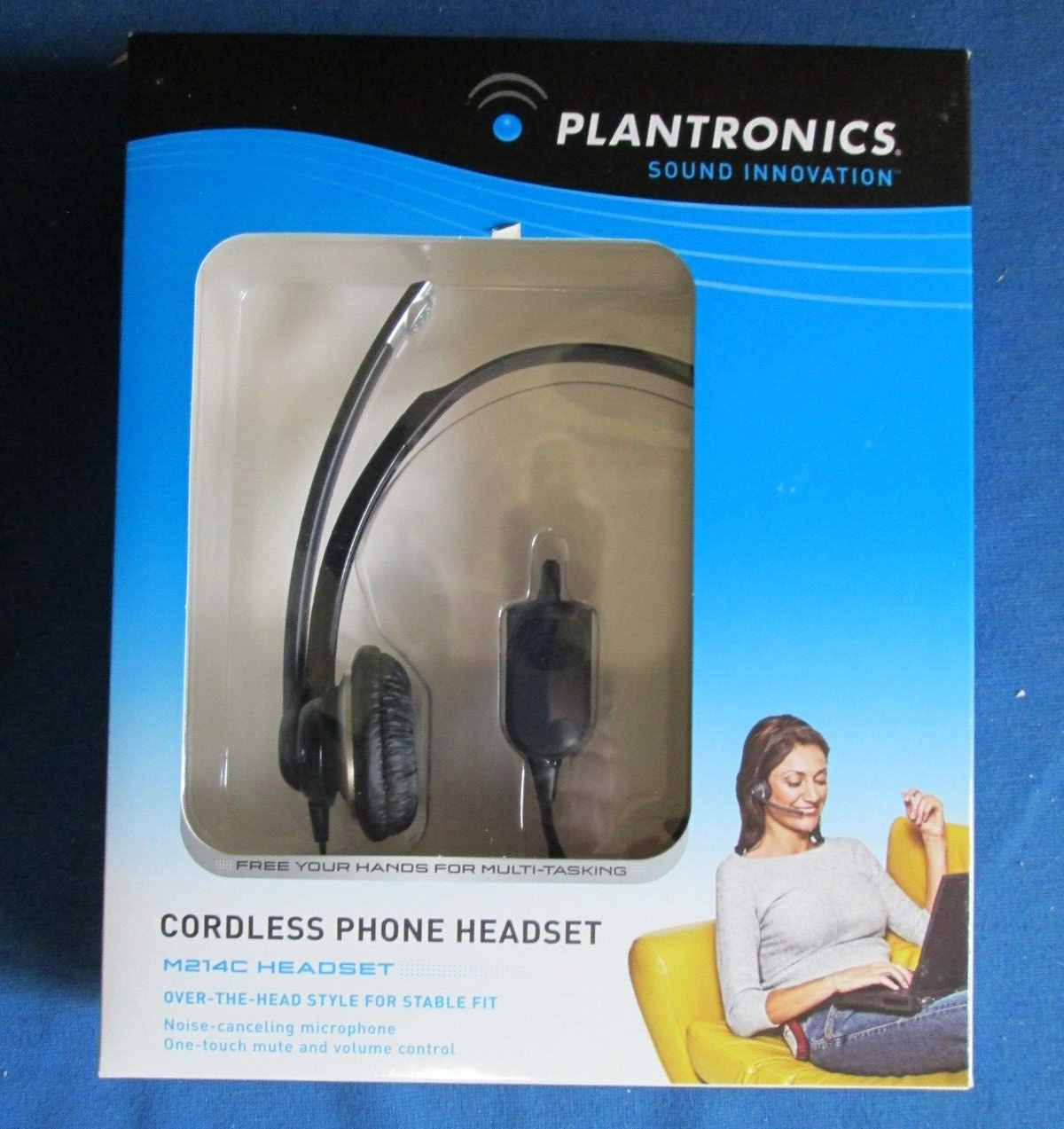 NEW Plantronics M214C Cordless Phone Headset Noise Cancelling Mic