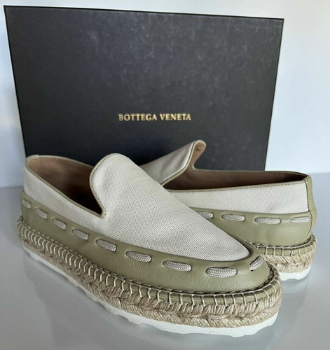 Pre-owned Bottega Veneta $620  Women's Slip-on Espadrilles Shoes 10 Us (40 Euro) 578386 In Oregano/plaster