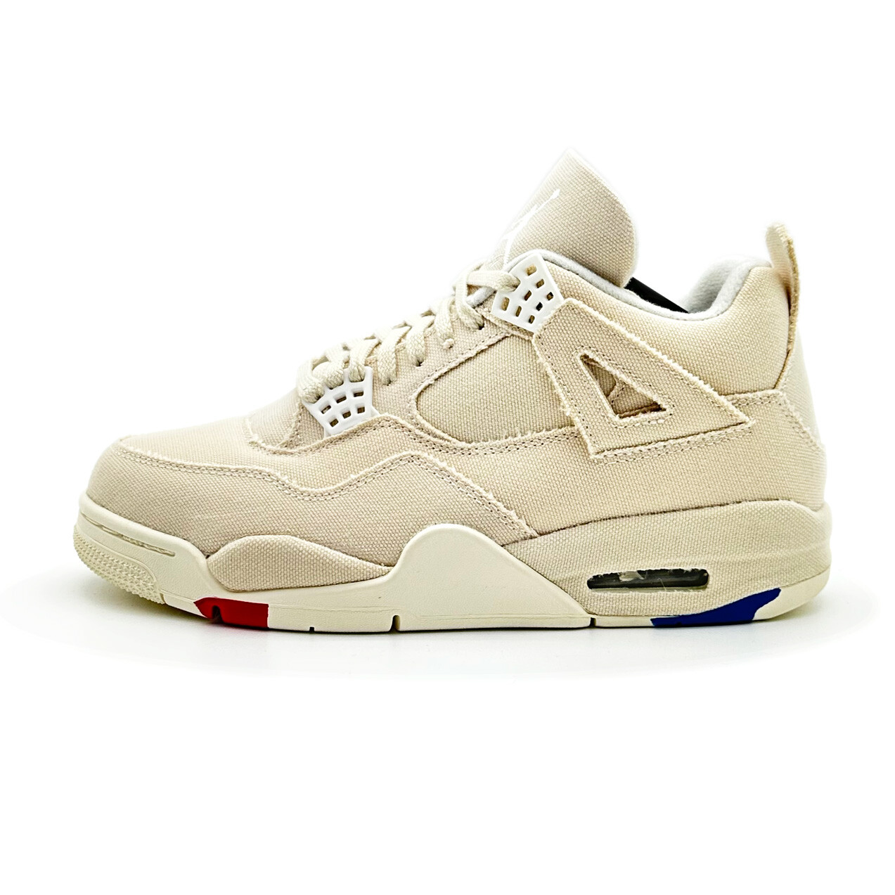 Pre-owned Jordan Dq4909-100 Nike Wmns Air  4 Sail Blank Canvas Cement Grey Fire Red In White