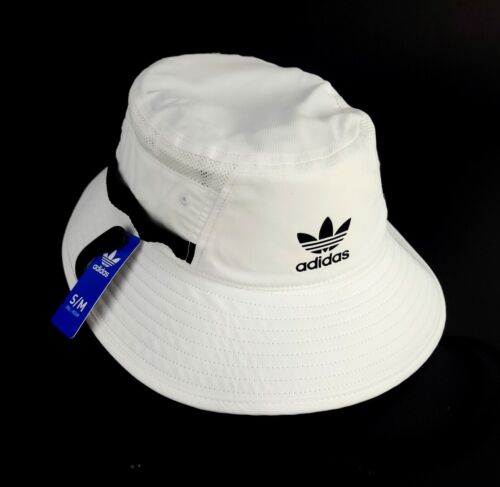 Adidas Original White Black Logo Webbing Boonie Bucket Hat 143...