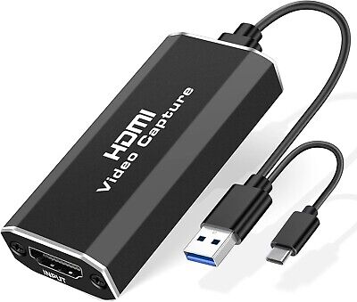 HDMI Video Capture Card 1080p 60fps, 4K HDMI to USB Video Game Capture Card
