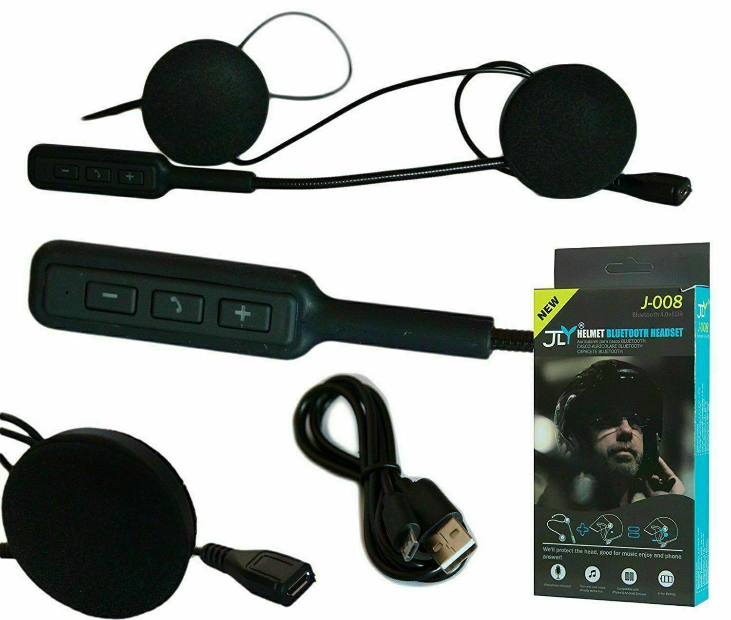 Cuffia Auricolare Helmet Bluetooth Headset Per Casco Moto Interno Interfono