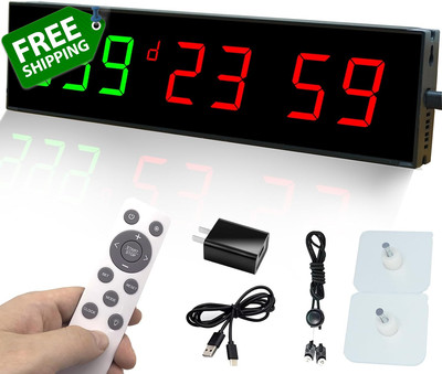 Digital Days Countdown Timer Clock,Retirement Countdown Calendar up to 999 Days,