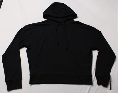 MPG Sport Women's Kiera Long Sleeve Ribbed Hoddie EJ2 Black Medium NWT 