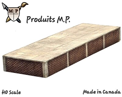 Produits MP Concrete And Brick Loading dock HO Scale, diorama rampe # H081