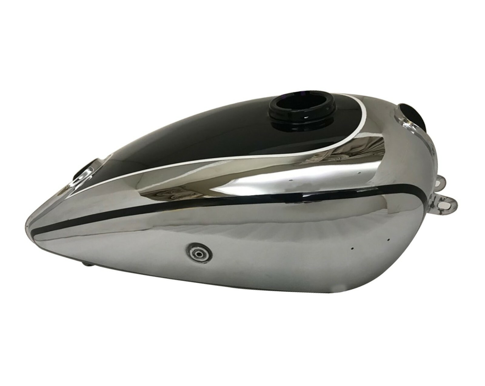 New Horex Regina Petrol Gas Fuel Tank Steel Chrome & Black Small Version 