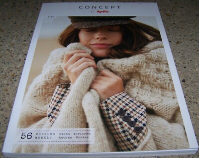 KATIA CONCEPT F/W knitting pattern book #10 with 56 Designs for Adults 38'' - 54''