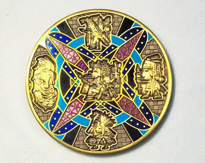 2013 Compass Rose Tezcatlipoca - Ant. Bronze Finish - New Unactivated Geocoin