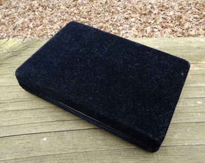 RARE BLACK VELVET NIKOLAS FANCY DESIGN JEWELRY OR TRINKET BOX - GORGEOUS - NICE
