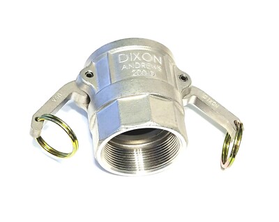 DIXON 200-D-SS, 2'' Cam & Groove Type D Coupler x Female NPT, 316 Stainless Steel